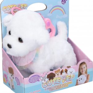 Wiky Pes chodící bílý s efekty na kabel 22 cm