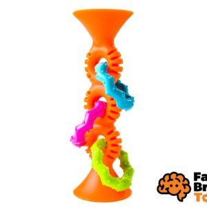 Fat Brain chrastítko pipSquiz Loops oranžové 15 cm