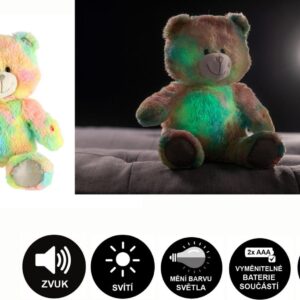 Snílek medvěd duhový plyš 40cm