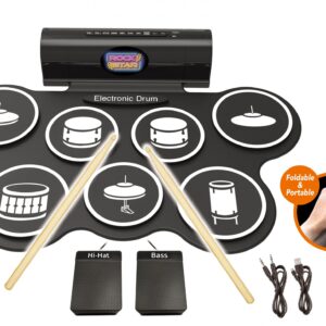 Wiky Elektronická bicí souprava s 2 pedály 44x32x6 cm