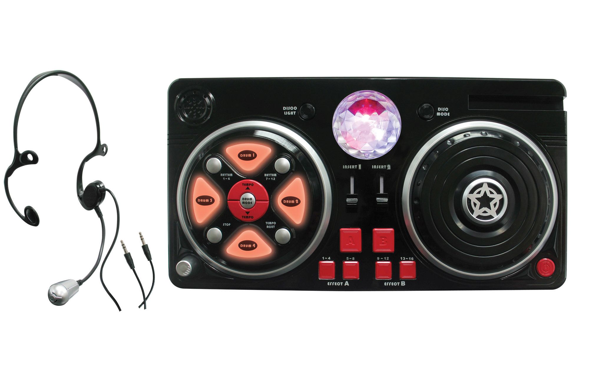 Wiky Mixážní pult s hlavovým mikrofonem 39x20 cm