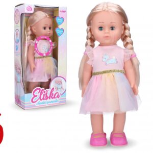Wiky Panenka Eliška chodící 41 cm růžové šaty