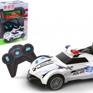 Wiky RC Auto policejní svítící s kouřovými efekty RC na dálkové ovládání 18 cm - český obal