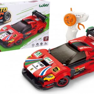 Wiky RC Stavebnice Auto červené RC na dálkové ovládání 17 cm 279 dílků - český obal