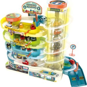 Wiky Vehicles Garáž patrová s výtahem 6 aut 30x13x34 cm