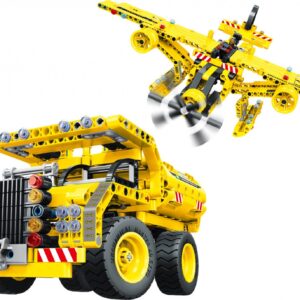 iM.Master Stavebnice auto nákladní sklápěč a letadlo 2v1 37cm