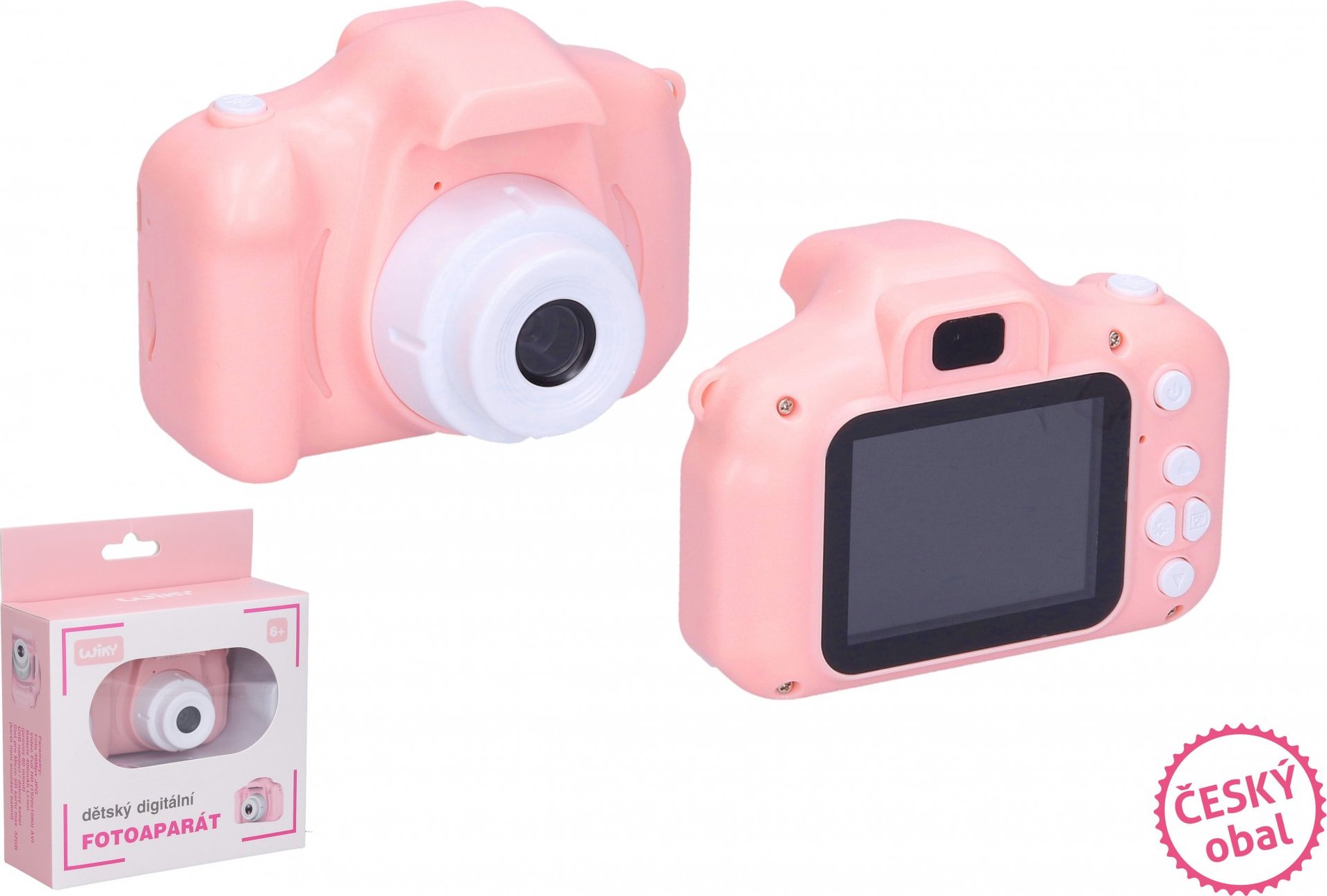 Wiky Dětský digitální fotoaparát růžový - foto 48Mpx