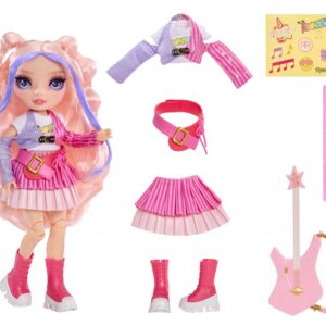 Rainbow High Junior Fashion panenka v rockové kapele - Bella