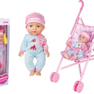 Wiky Miminko se zvuky a kočárkem 27 cm - český obal