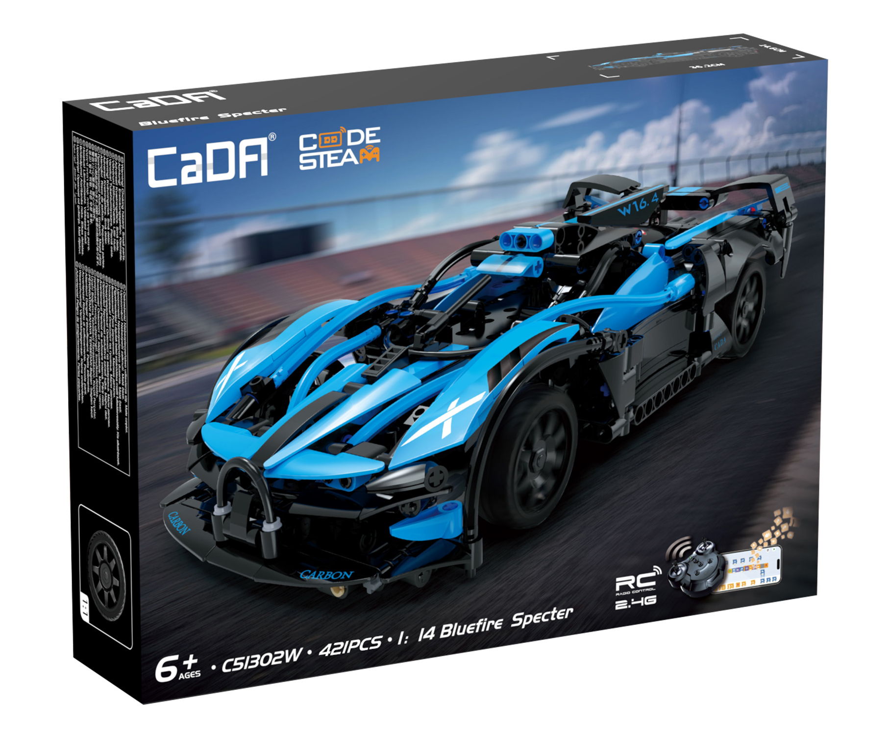 CADA Stavebnice Bluefire Specter 1 RC na dálkové ovládání 36