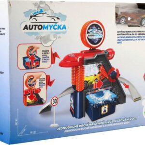 Automyčka + auto měnící barvu s doplňky