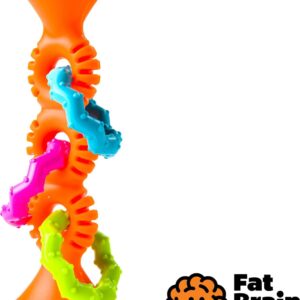 Fat Brain chrastítko pipSquiz Loops oranžové 15 cm