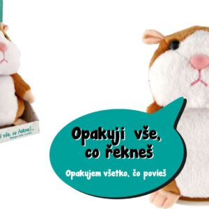 Křeček Mireček opakující věty plyš 18cm