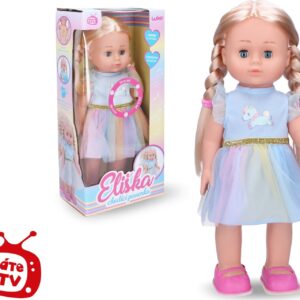 Wiky Panenka Eliška chodící 41 cm modré šaty
