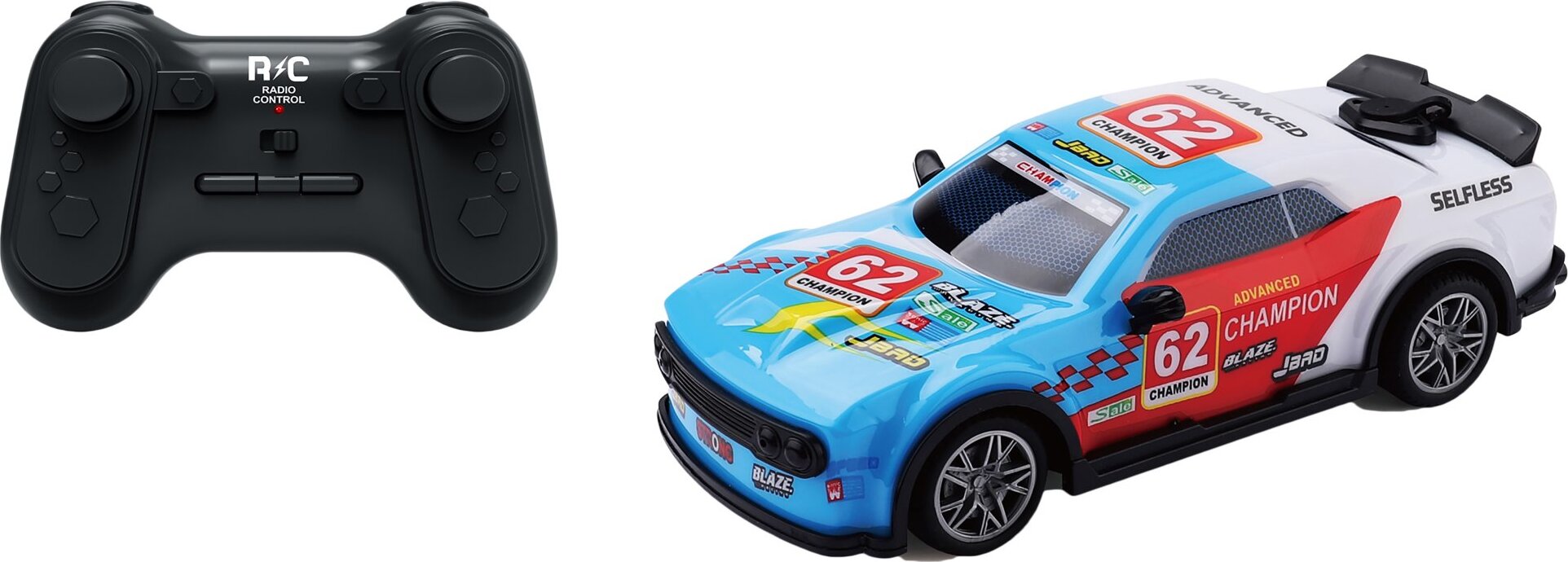 Wiky RC Auto 62 Champion svítící dýmící RC na dálkové ovládání 19 cm