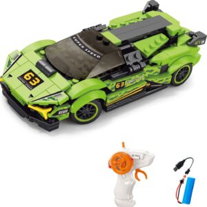 Wiky RC Stavebnice Auto zelené RC na dálkové ovládání 17 cm 275 dílků