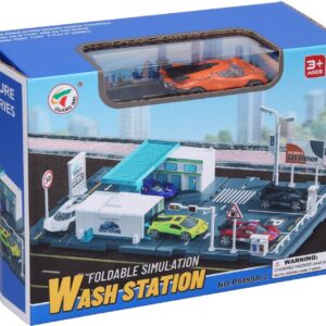 Wiky Vehicles Parkoviště s čerpací stanicí set 33x18x10 cm 1 auto